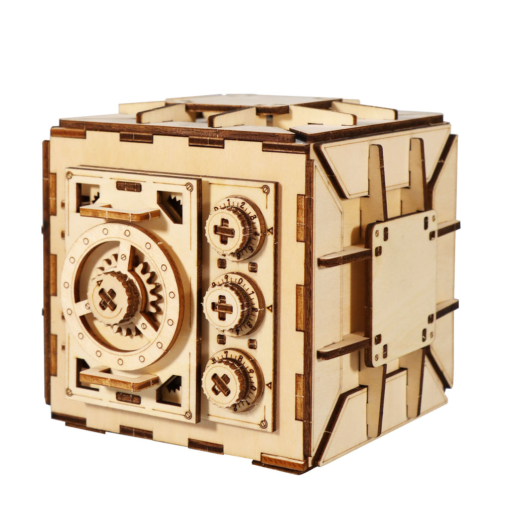 3D Holzpuzzle "Geheimfach" mit Zahlenschloss