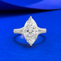 Silberring mit Pferdaugen-Diamant – Bild 5 | LuxeStyle