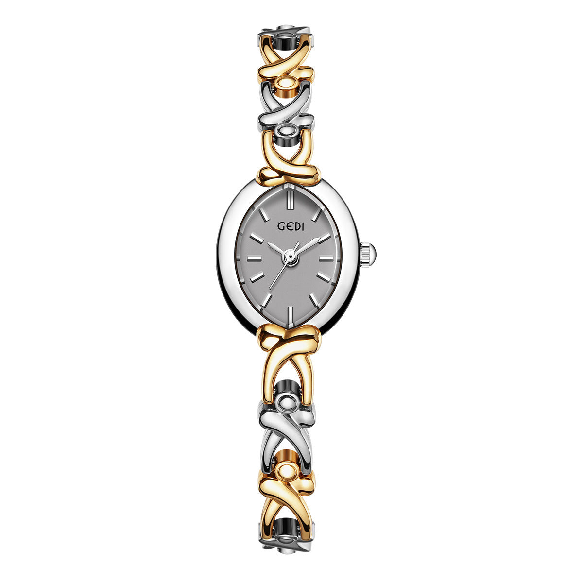 Damen-Quarzuhr – schlankes Design mit Metallband