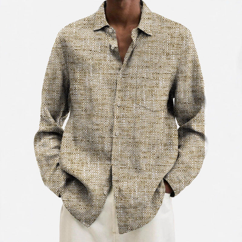 Herren Langarmshirt mit mehrfarbigem Muster – Bild 6 | LuxeStyle