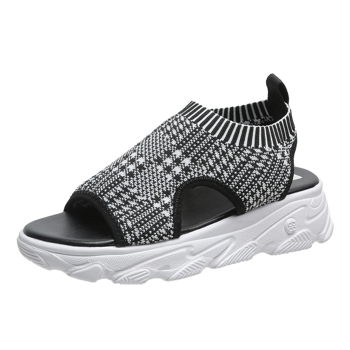 Gewobene Plateau-Sandalen mit mittlerem Absatz – Bild 5 | LuxeStyle