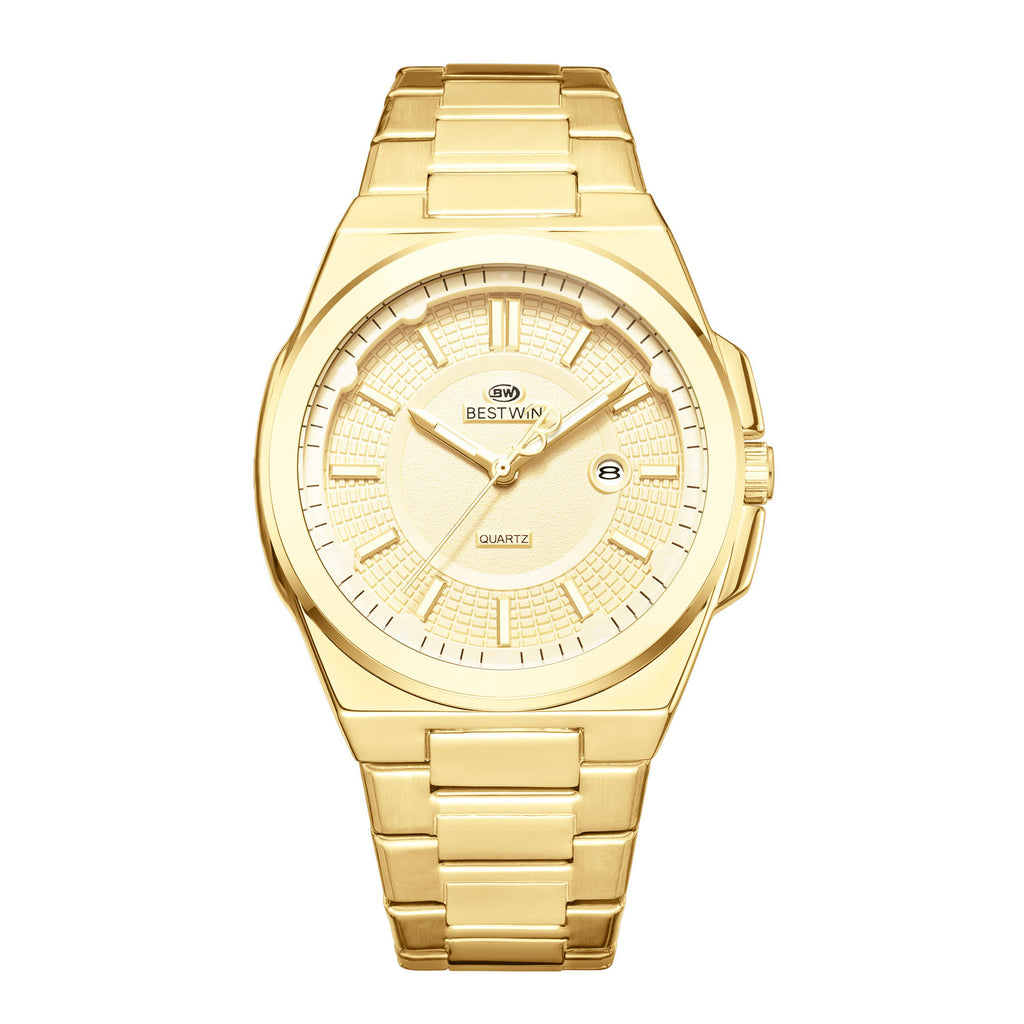 Herrenuhr mit Datumsanzeige und Leuchtzeigern