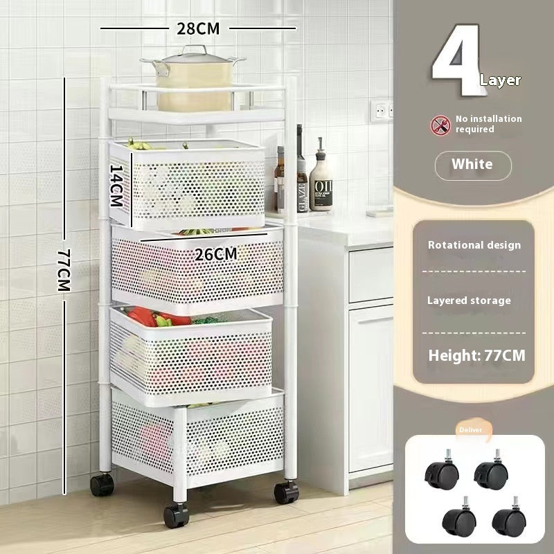 Rollregal für Küche – 3, 4 oder 5 Etagen