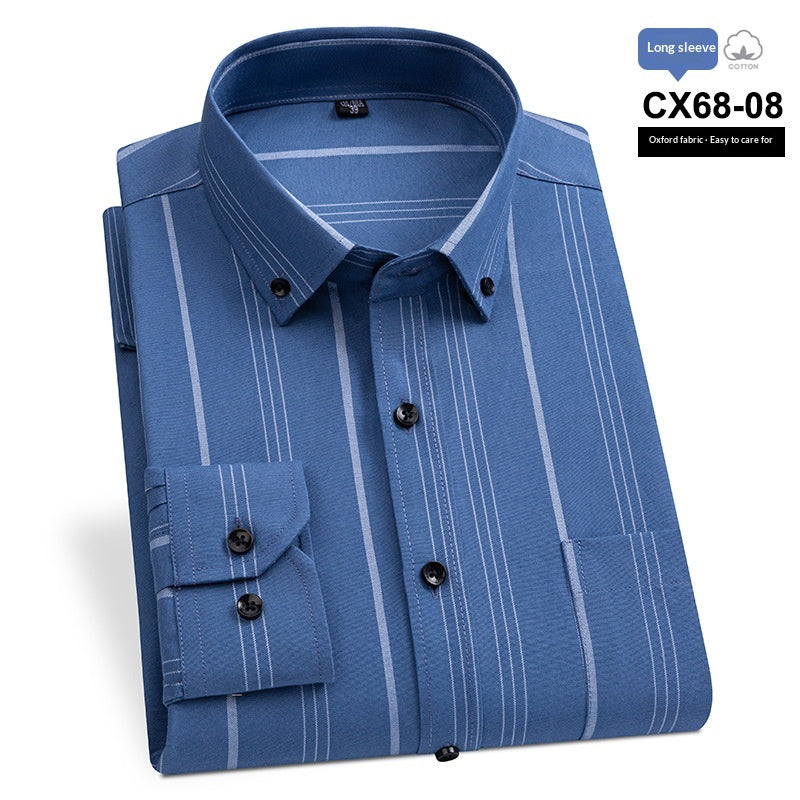 Gestreiftes Slim-fit Oxford Businesshemd für Herren – Bild 5 | LuxeStyle