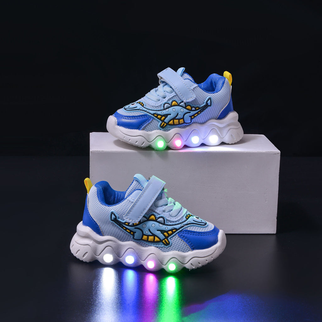 Dinosaurier LED Mesh-Sneaker für Kinder