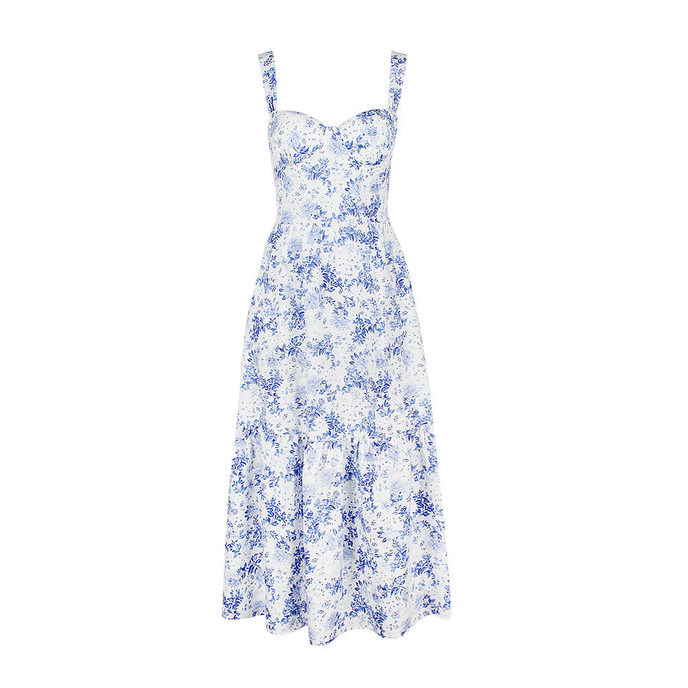 Rückenfreies Bodycon-Midi-Kleid mit Muster – Bild 6 | LuxeStyle
