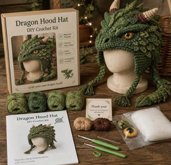 DIY Häkelset Fantasy Kapuzenmütze