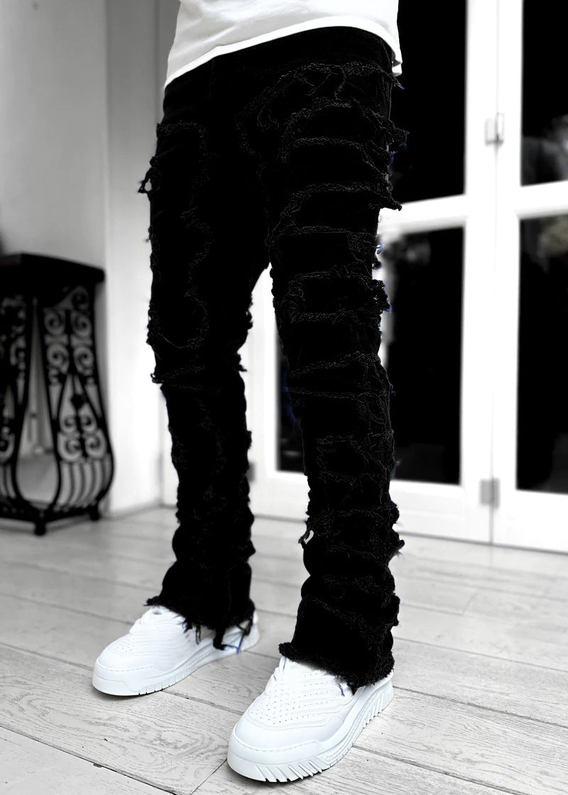 Individuelle Patched Jeans für Herren