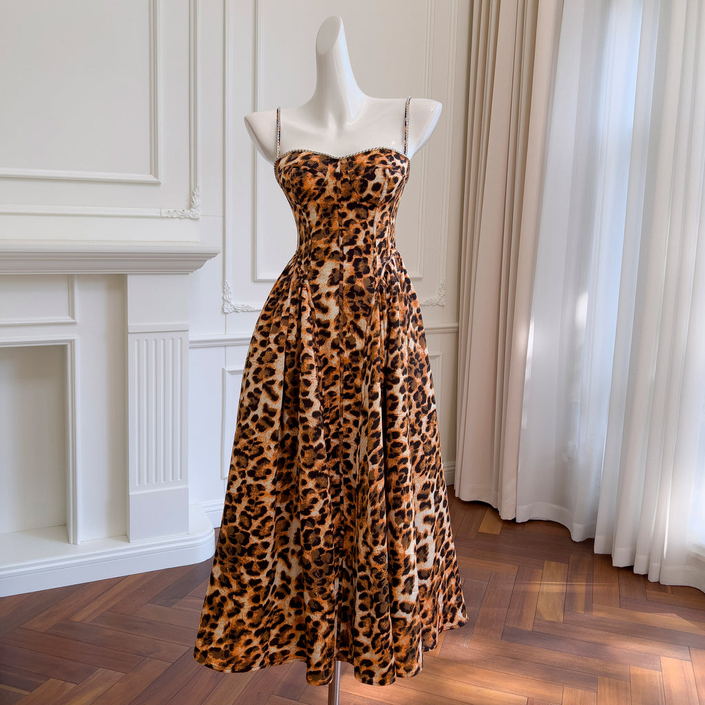 Leopard-Print-Bandeau-Robe – Bild 6 | LuxeStyle