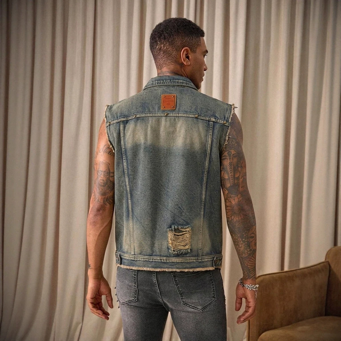 Herren Übergangsjacke mit Revers und Blumenprint – Ansicht 5