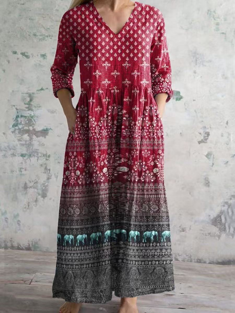Sommerkleid mit langen Ärmeln