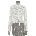 Elegante Jacquard-Strickbluse für Damen
