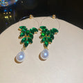 Elegante Emaille-Ohrringe mit Blumenmuster