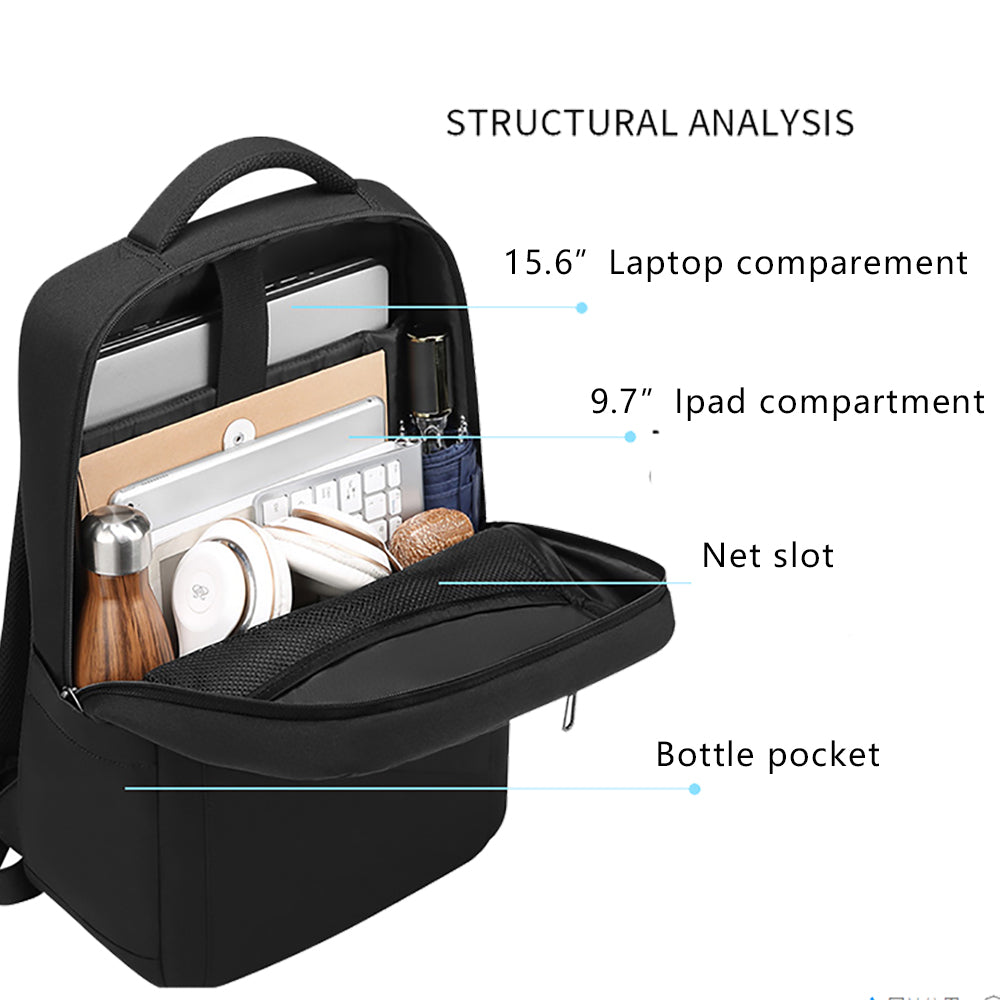 Grossräumiger Oxford-Taschenrucksack | LuxeStyle