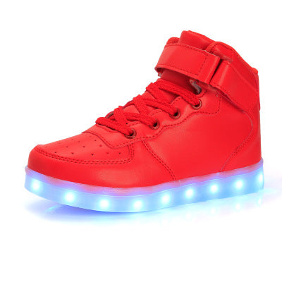 Leuchtende High-Top Kinderschuhe