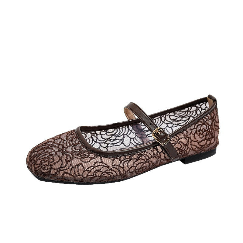 Bestickte Mesh Flats mit eckiger Zehenpartie – Bild 8 | LuxeStyle