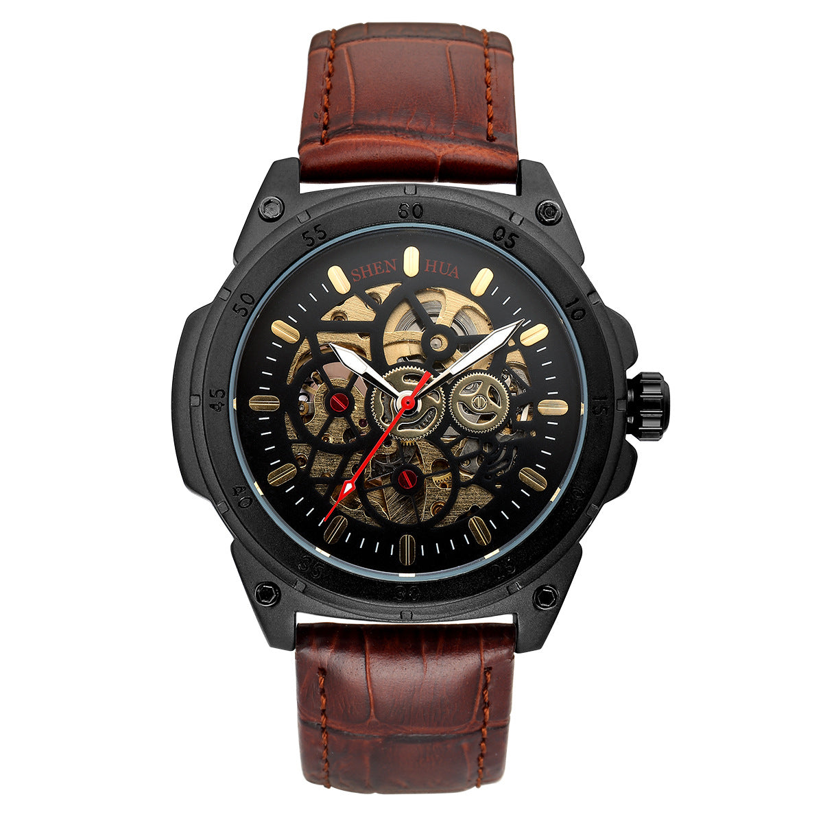 Herren Automatikuhr im nostalgischen Skelett-Design | LuxeStyle