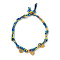 Mehrfarbiges Titanstahl-Herzanhänger-Armband aus Edelstahl