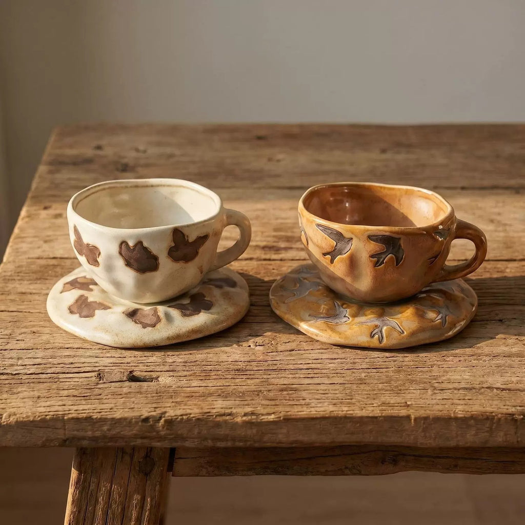 Keramiktasse mit Untertasse, Tiermotiv – Bild 6 | LuxeStyle