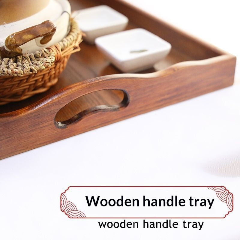 Holz-Servierplatte mit Eisen-Ecken und Griff – Bild 6 | LuxeStyle