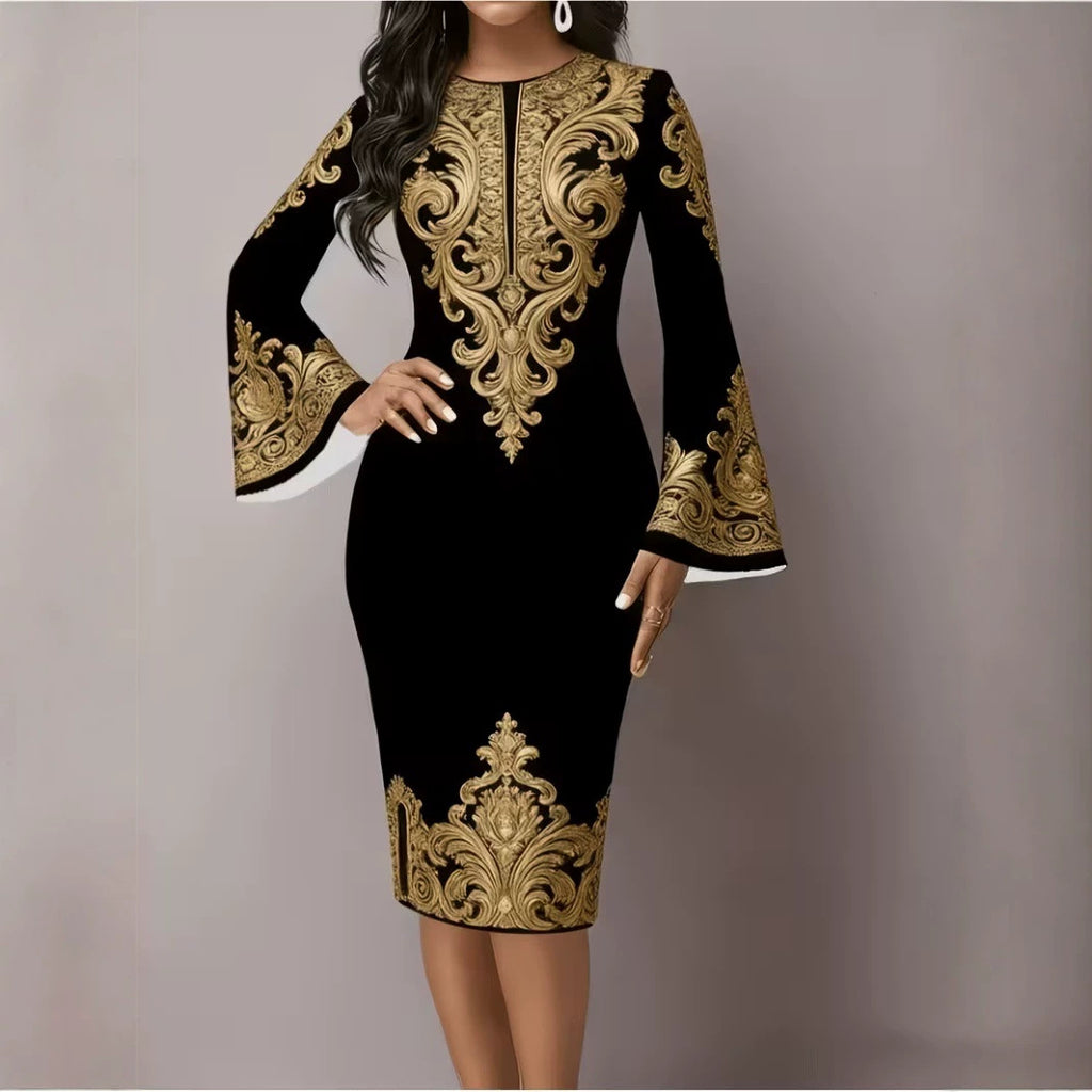 Rundhalsausschnitt Kleid
