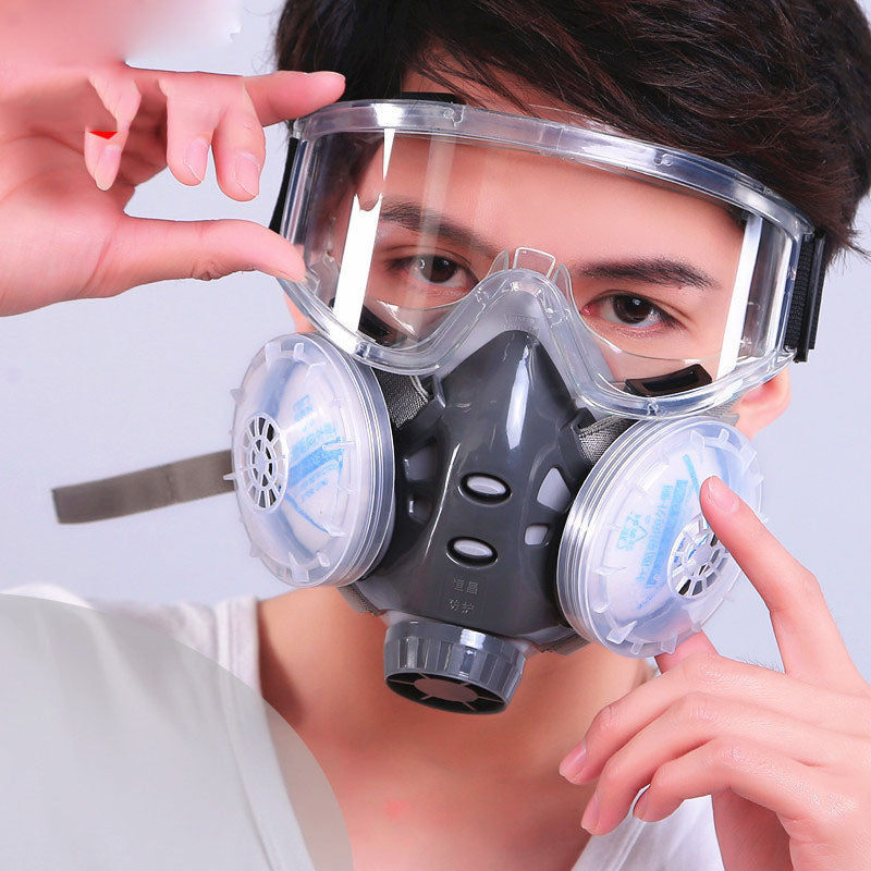 Silikon-Staubmaske mit Anti-Beschlag-Brille