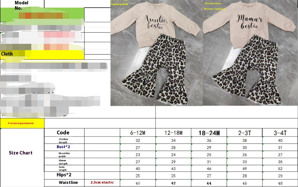 Leoparden-Look: Pullover & Schlaghose für Mama & Kind
