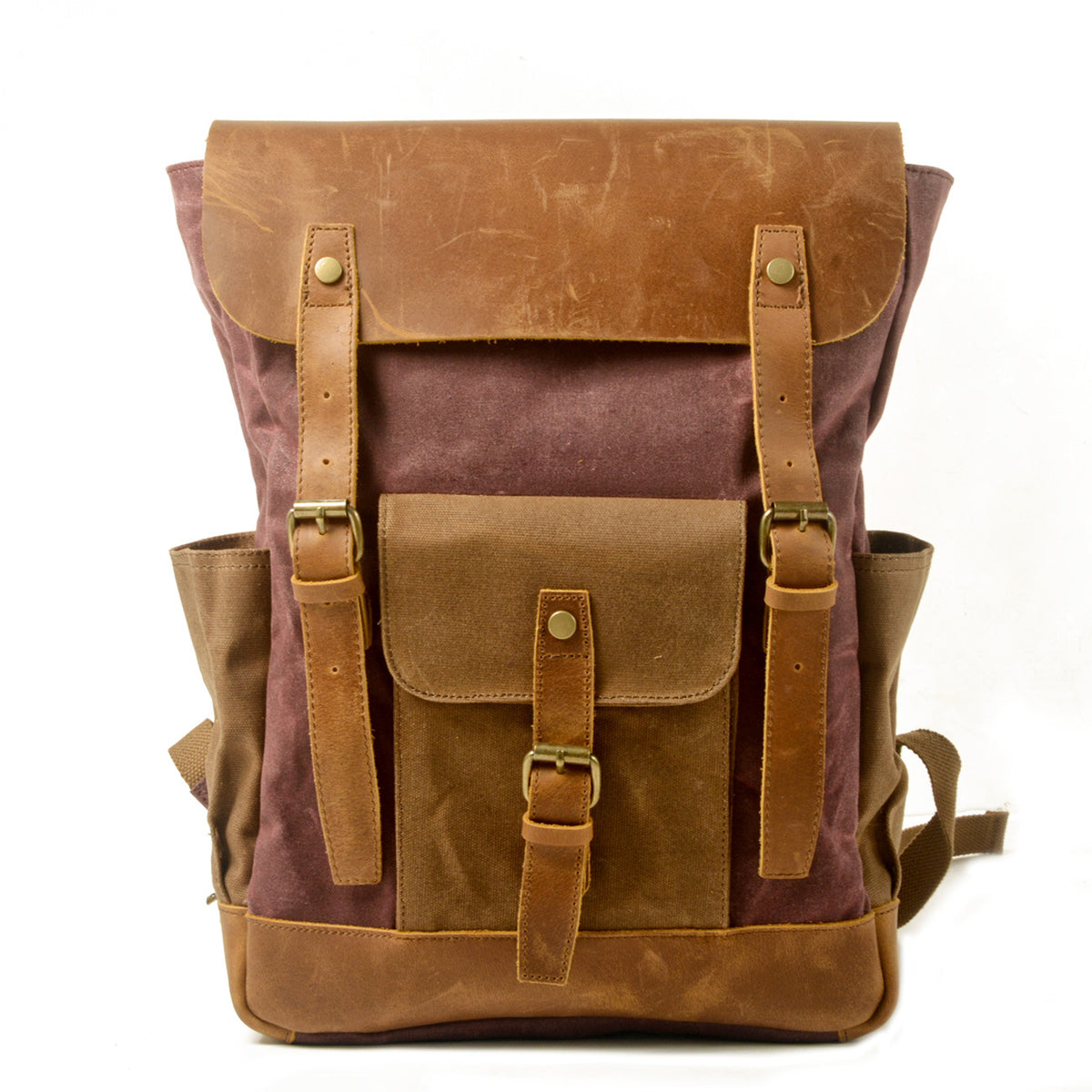 Canvas Rucksack mit Crazy Horse Leder – Bild 4 | LuxeStyle