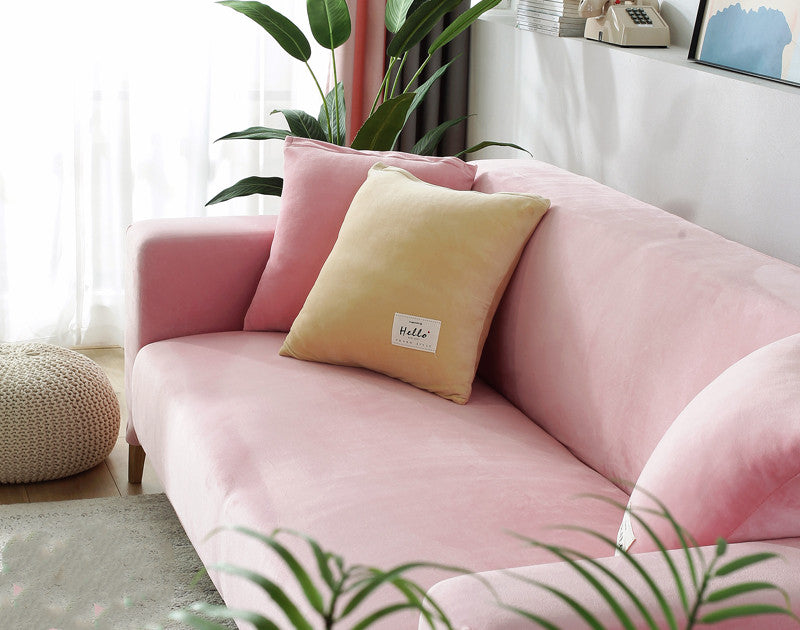 Winter Plüsch Sofaüberzug Stretch – Bild 3 | LuxeStyle
