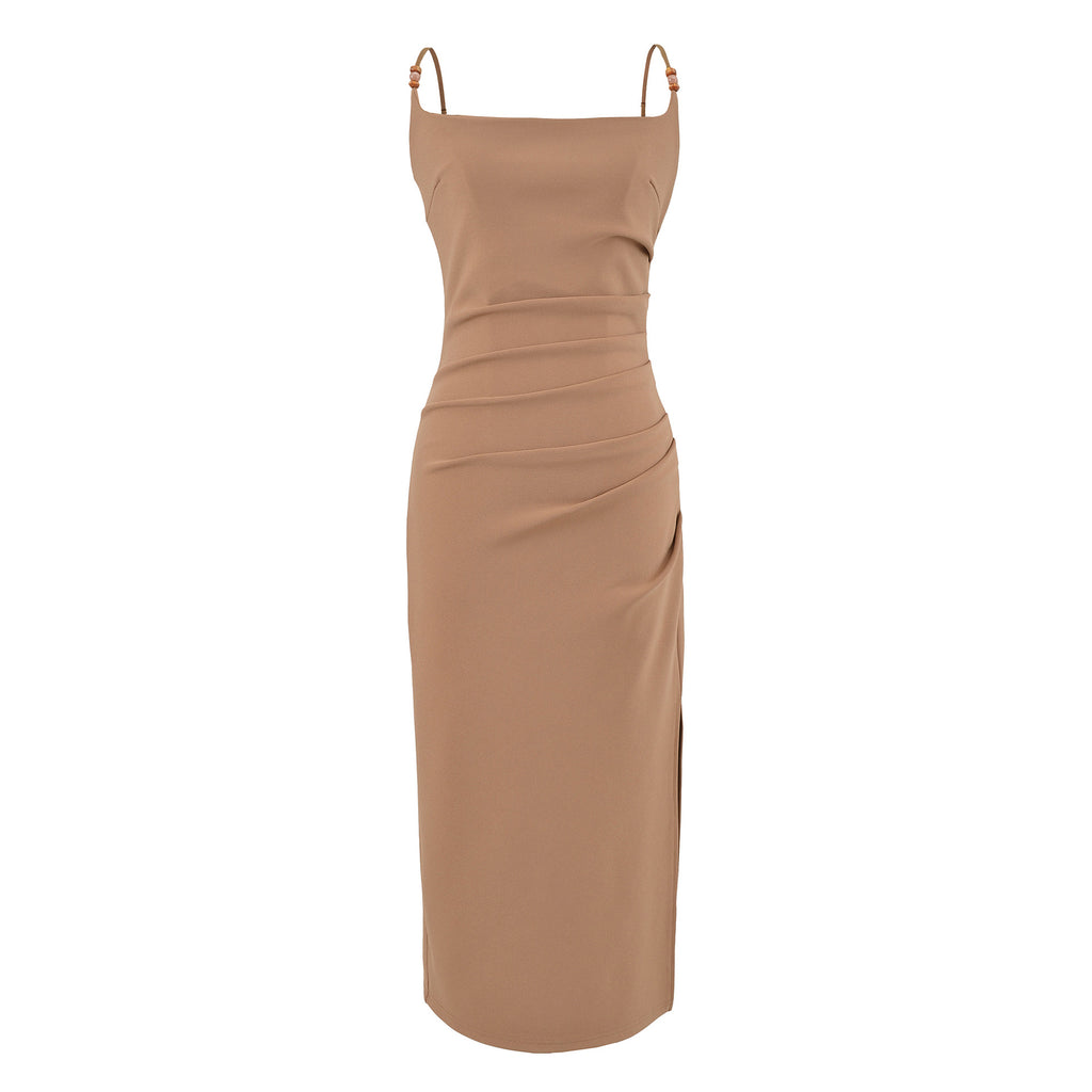 Pleated Midi-Kleid