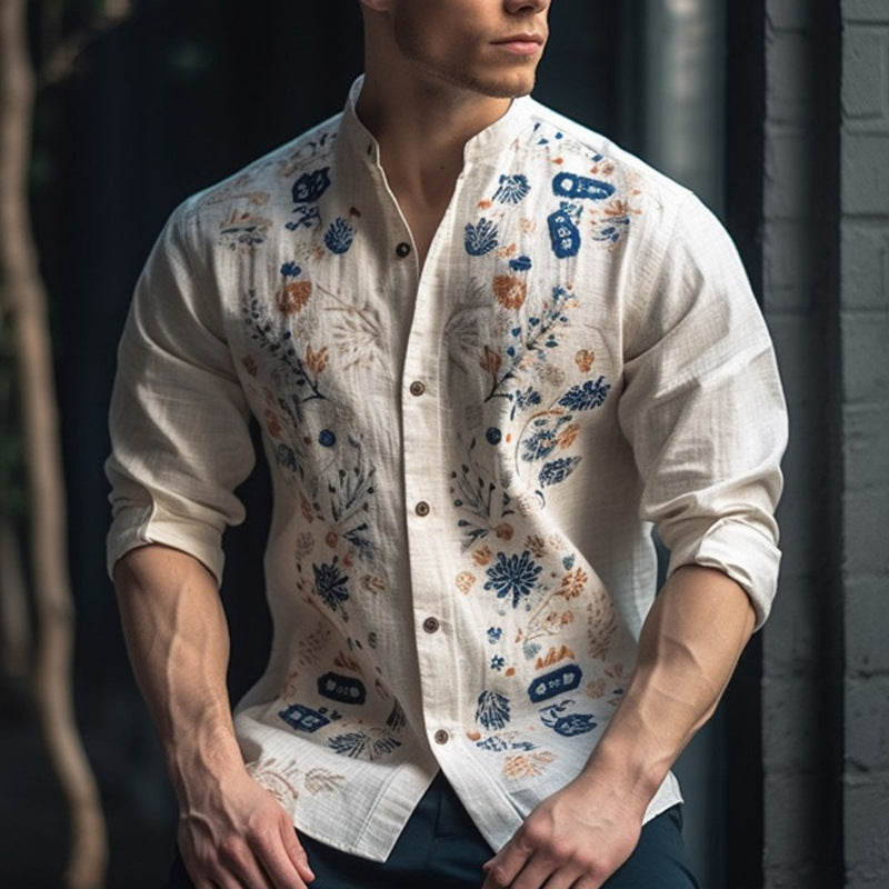 Herren Langarmshirt mit Print