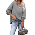 Kapuzen-Sweatshirt mit V-Ausschnitt und Spitze