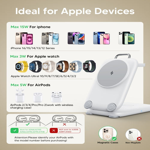 3-in-1 Faltbarer Magnetischer Wireless Charger