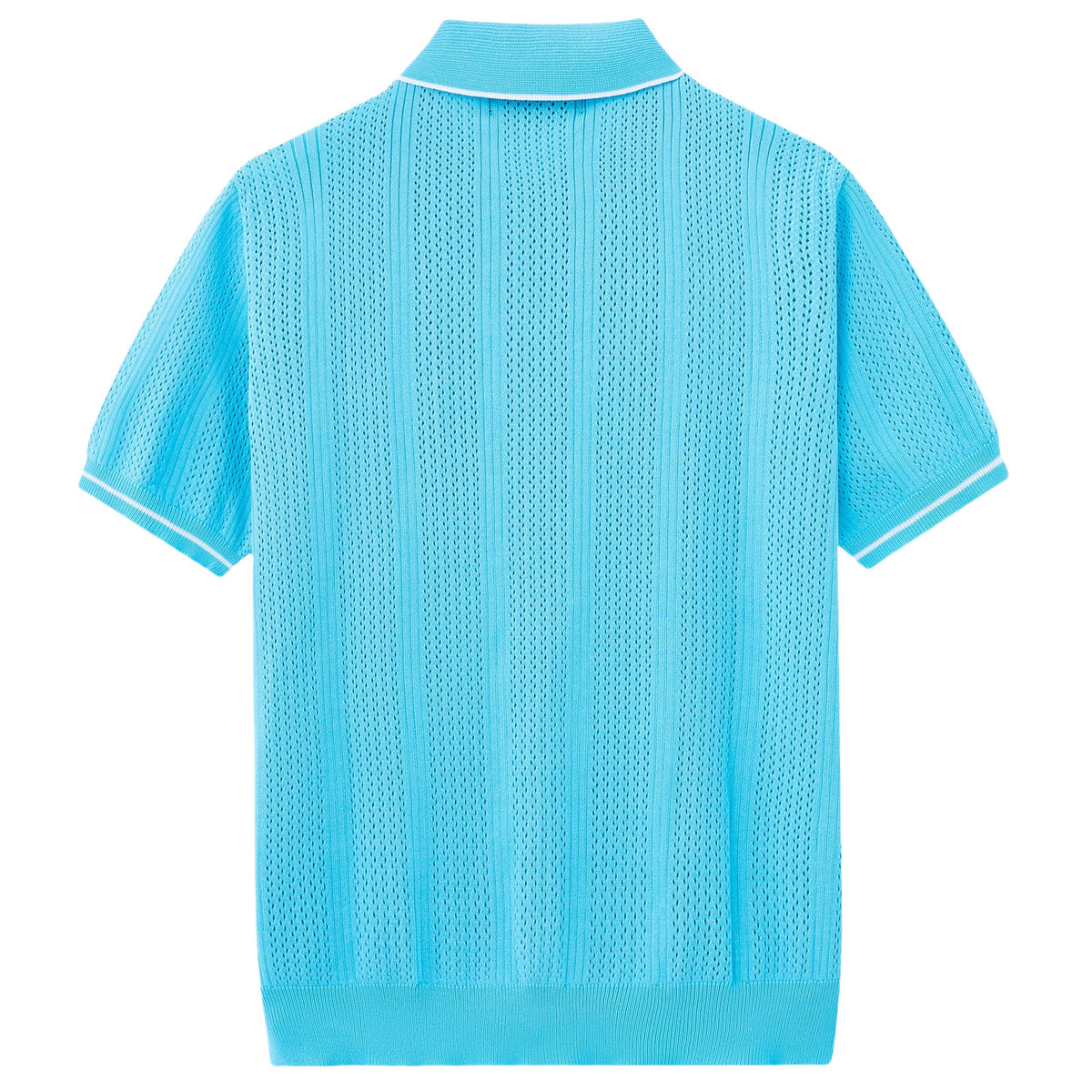 Kurzarm Strick Polo-Shirt für Herren – Bild 3 | LuxeStyle