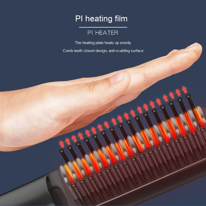 Kabelloser Anionen-Glättkamm mit USB-Ladefunktion