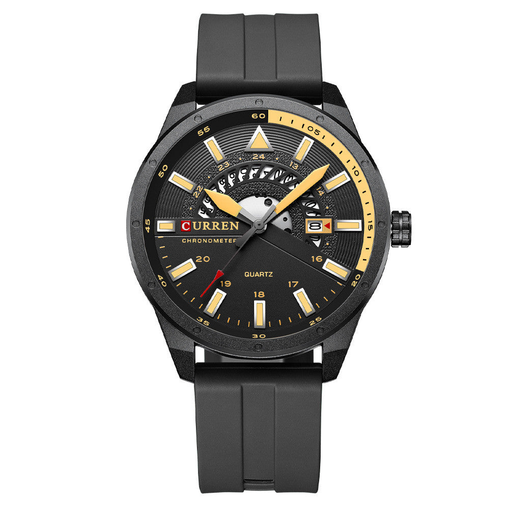 Herren Quarz-Uhr mit Silikonarmband – Bild 7 | LuxeStyle