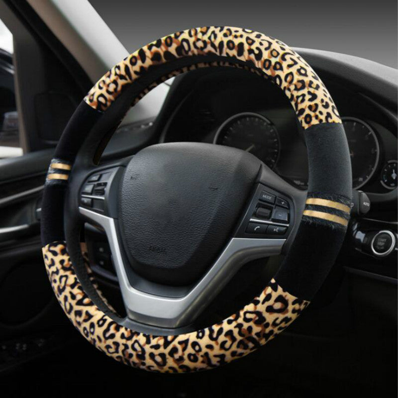 Lenkradbezug Plüsch Leopard