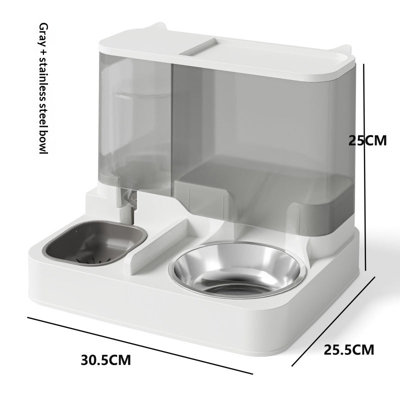 Futter- und Wasserspender-Kombination
