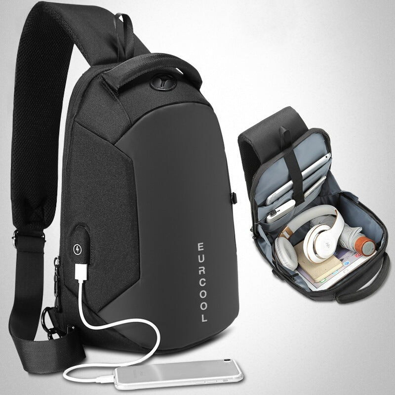 Umhängetasche wasserdicht mit USB-Ladefunktion – Bild 4 | LuxeStyle