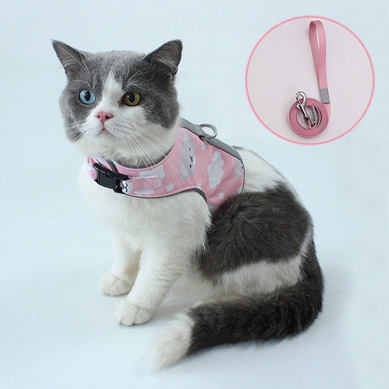 Reflektierendes Katzen-Geschirr mit Leine – Bild 5 | LuxeStyle