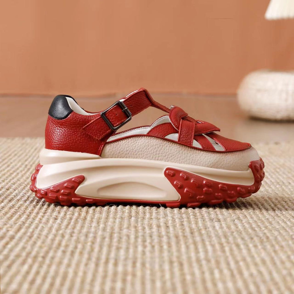 Hohlkehlsandalen mit PU-Lining