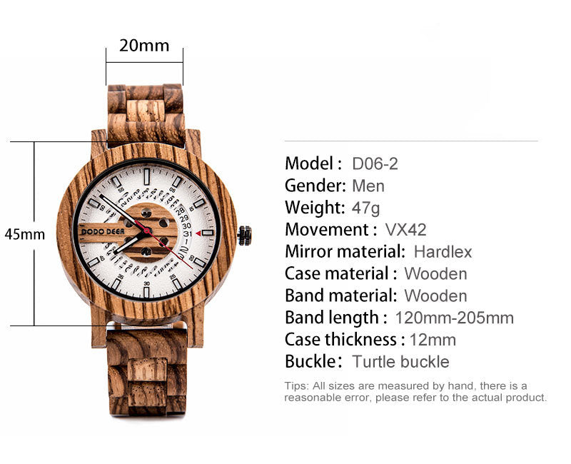 Männliche Quarz-Uhr mit Holzarmband – Bild 2 | LuxeStyle