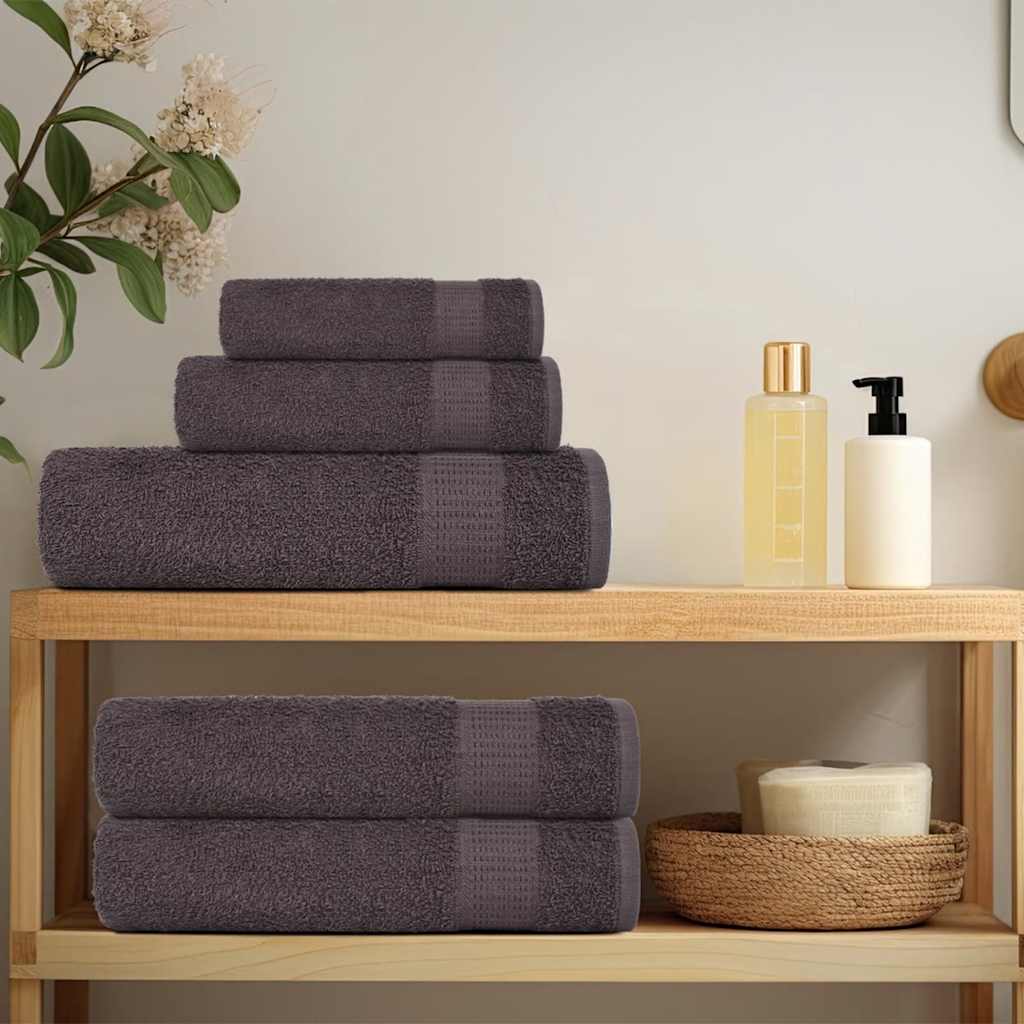 8er-Handtuch-Set, Anthrazit