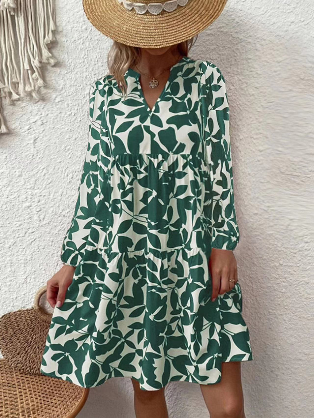 Boho-Chic Langarm Kleid – Bild 5 | LuxeStyle
