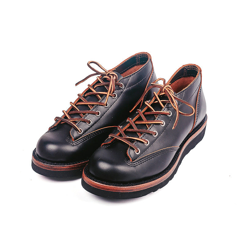 Herren-Lederschuhe mit flachem Absatz | LuxeStyle