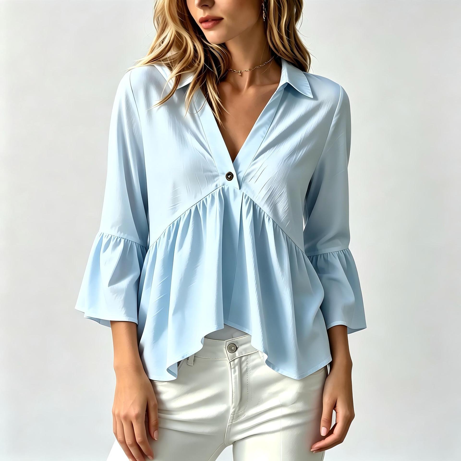 Bluse mit Ruffles