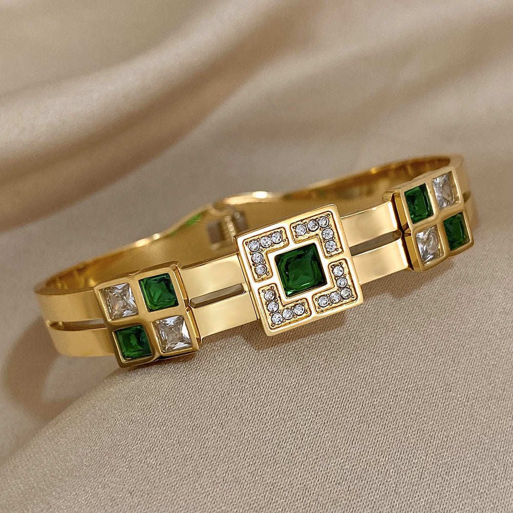 Damen-Armband mit grünem Diamant – Bild 2 | LuxeStyle