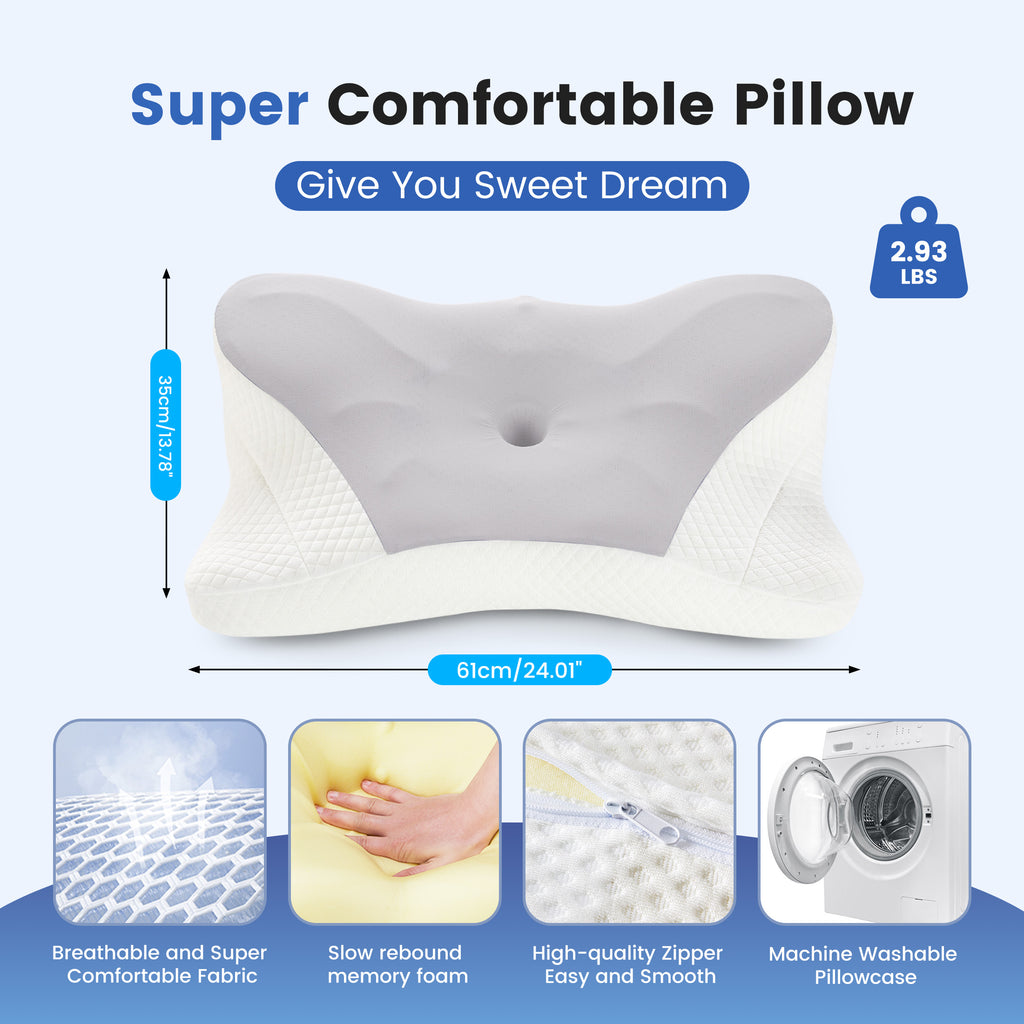 Ergonomisches Nackenkissen aus Schaumstoff – Ansicht 6