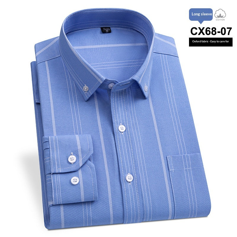 Gestreiftes Slim-fit Oxford Businesshemd für Herren – Bild 6 | LuxeStyle