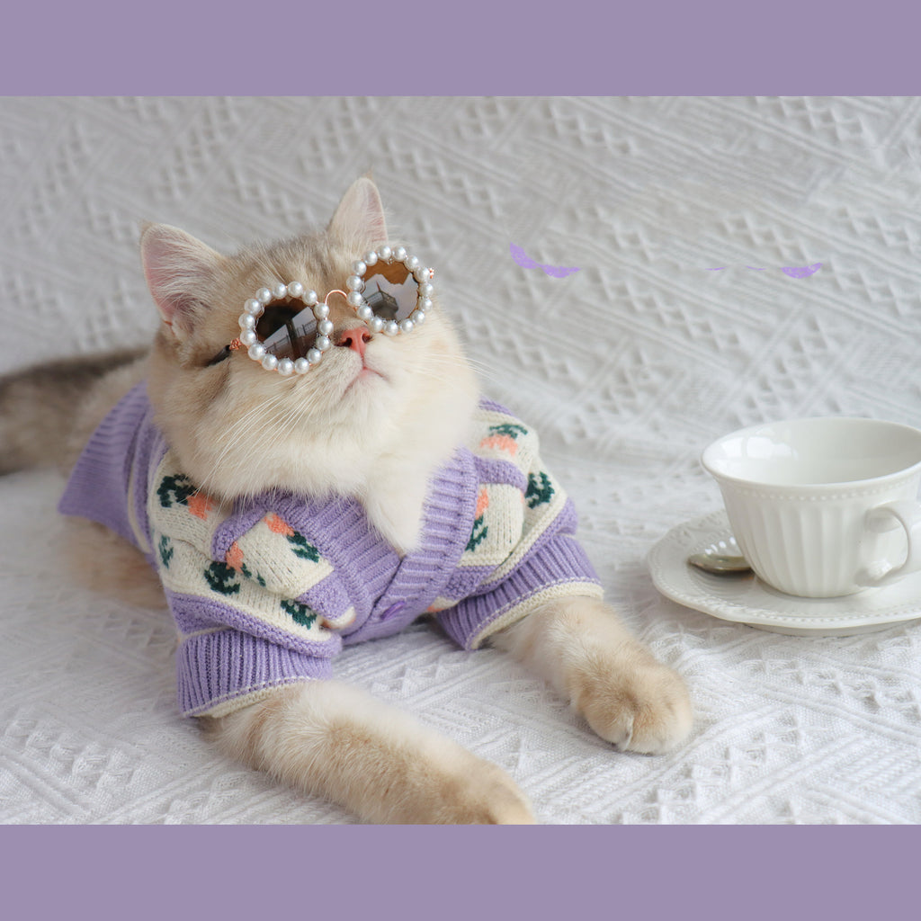 Kuschelschmuck: Katzen- und Hundesweater in Lila – Bild 2 | LuxeStyle